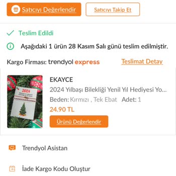 Trendyol Express Ürün Geldi Gözüküp Gelmedi.