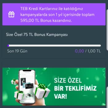 TEB 150 TL Bonus Yerine 75 TL Bonus Verdi Kampanyaya Uymadı.