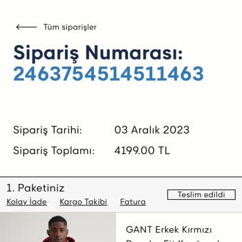 Gant Kusurlu Ürün Gönderdi