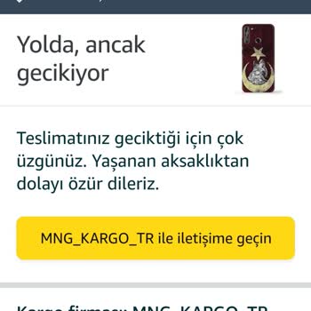 Amazon Sitesi MNG Kargo Siparişimi Getirmiyor