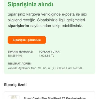 Hepsiburada Sahte Kedi Maması