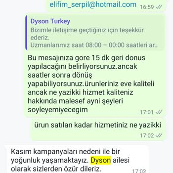Dyson Elektrikli Süpürge İçin Temizlik Seti İade