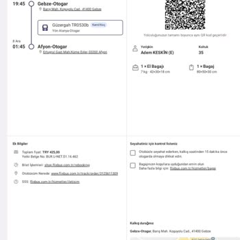 Kamil Koç Bilet Ücreti İadesi