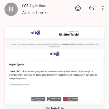 60 Gündür İade Yapmamak İçin Türlü Bahanelerin Arkasına Sığınan N11
