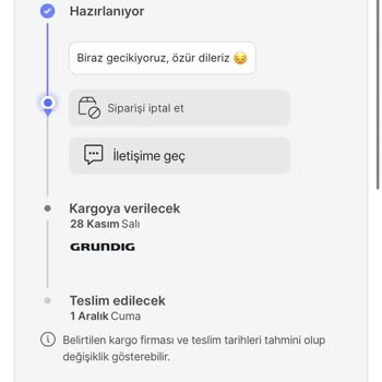 Grundig Ürün Gönderilmedi Hepsibura
