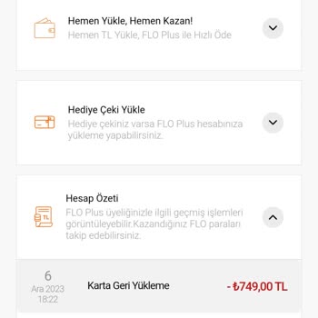 FLO Ayakkabı FLO Cüzdan Hesabı