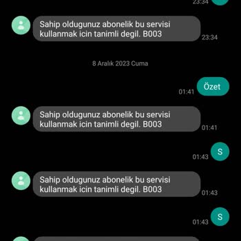 Vodafone Erişim Problemi Ve Bilgi Alamama Durumu