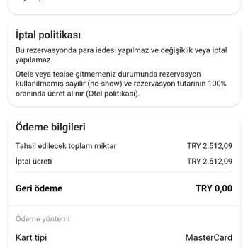 Ontur Otel Kredi Kartından Otel Ücretini Alıp, Otelde Konaklama Yapamıyorum