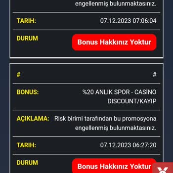 Betgaranti Benim Ve Çevremdekilerin Bonus Alimim Engellendi