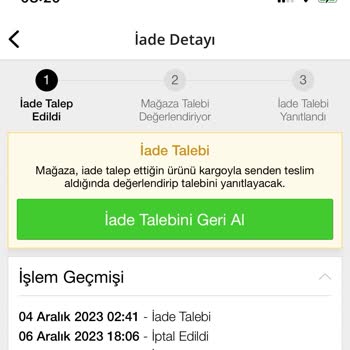 N11 Uygulamasının Evden Teslim İade İşleminin Gerçekleşmemesi