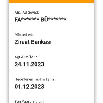 AGT Kurye (aynigunteslim.com) Kargo Getirilmemesi