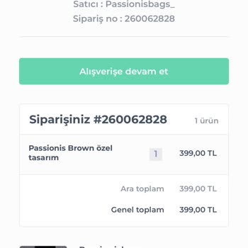 Passionisbags_ Yanlış Sipariş İptali