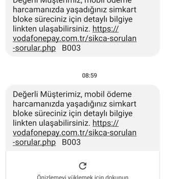 Vodafone Pay Hiçbir Değişiklik Olmamasına Rağmen Bloke