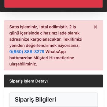 EasyCep Satış İptali Ve İade Süreci Sorunu