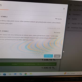 Evium.com Ürün Teslim Olmadı Garanti Bankası Ücret İademi İstiyorum.