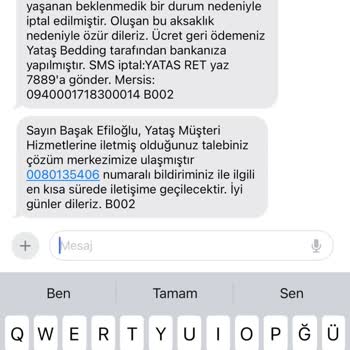 Yataş Markası İndirimli Aldığım Ürünümü İptal Etti.