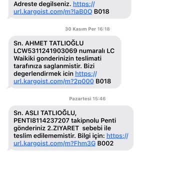 Kargoist Siparişimin Hiçbir Aksiyon Olmadan Kargo Firması Tarafından İadesi
