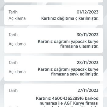 AGT Kurye (aynigunteslim.com) AGT Kuryenin Kartımı Teslim Etmeyip Yalan Beyanda Bulunması