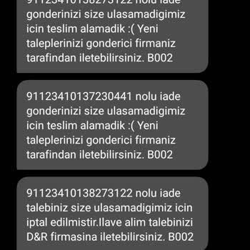 D&R İade İşleri İlgisizliği