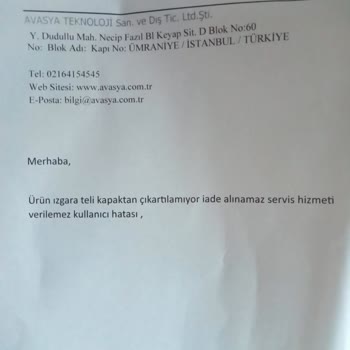 Pazarama Çalışmayan Ürün Gönderilmesi