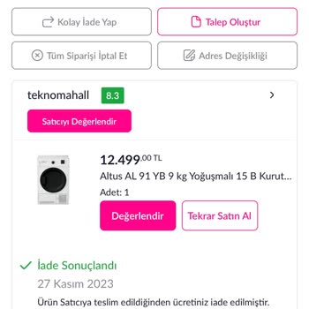 Pazarama İade Ücretimi Hesabıma Yatırmıyor