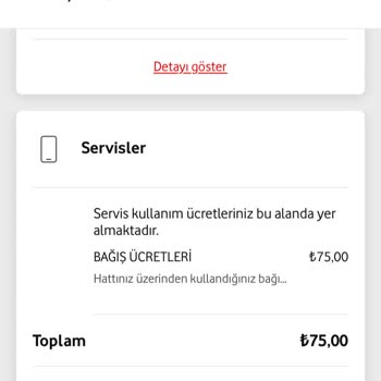 Vodafone SMS Bağış Kesintileri Hatalı Yansıtıldı!