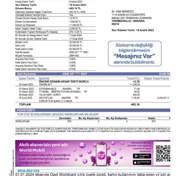 Yapı Kredi Bankası Kredi Kart Yıllık Ücreti İade Talebi