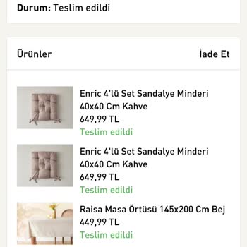 English Home Eksik Ürün Gönderilmesi