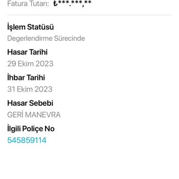 Türkiye Sigorta Kasko Mağduriyeti. 40gün Oldu, Dosya Kapatılmadı