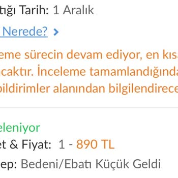 Trendyol İade İncelemeyi Sonuçlandırmıyor