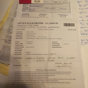 LG Garantili Çamaşır Makinesinin Tamir Edilmemesi...