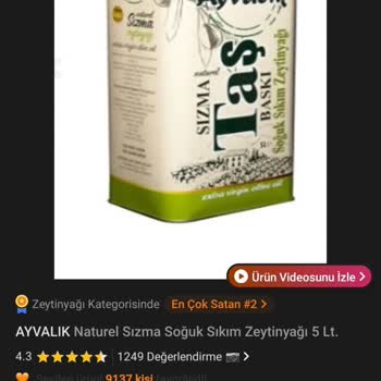 Trendyol 'da Satılan Orijinal Olmayan Zeytinyağlar