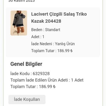 Modamizbir.com Sorumsuz Kargo Hatası