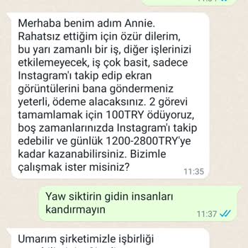 WhatsApp Üzerinden Mesaj Geldi