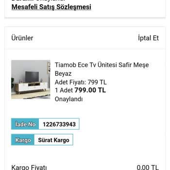 A101'den Alınan TV Ünitesi 38 Gün Sonra Hala Teslim Edilmedi