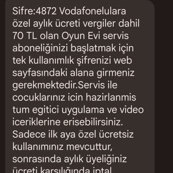 Vodafone Oyun Evi Denilen Abonelik Para Alıyor