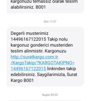 Sürat Kargo PTT, Sürat Ve Trendyol Express Tarafından Gelen Yanlış Kargo Mesajları