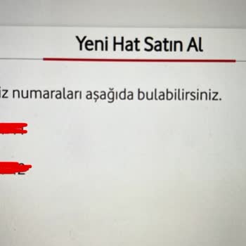 Vodafone Rezerve Numara Hatası