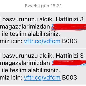 Vodafone Rezerve Numara Hatası