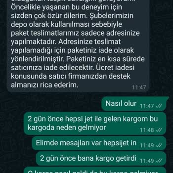 Hepsijet Teslim Dışı Diyerek Kargomu İade Etti