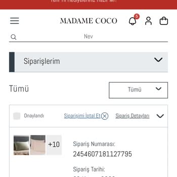 Madame Coco Siparişimi Hala Göndermedi