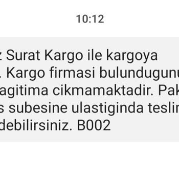 Sürat Kargo Firması Şikayet Her Seferinde Aynı Durumu Yaşıyoruz