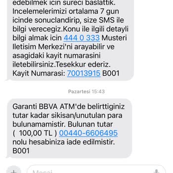 Garanti BBVA ATM Para Yutması