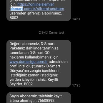 D Smart Yanlış Bilgilendirme İle Yapılan Aboneliğin İptalini Yapmama