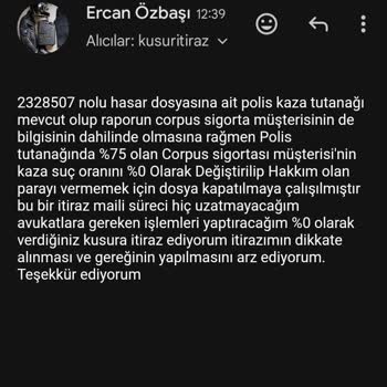 Corpus Sigorta Yapılan Dolaylı Yoldan Haksızlık