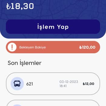 BURULAŞ Bursa Kart Beklenen Bakiye