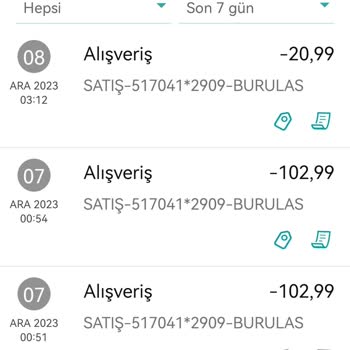 BURULAŞ Bursa Kart Beklenen Bakiye