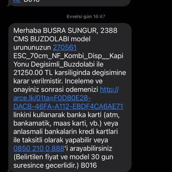 Arçelik Tamiri Olmayan Beyaz Esya