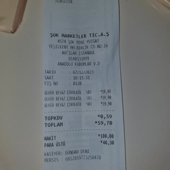 Ülker Beyaz Çikolata Hüsranı