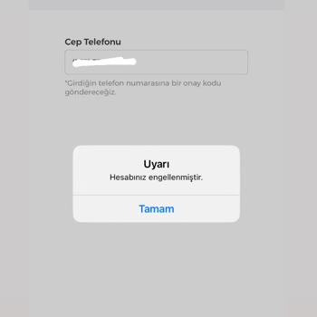 İşin Olsun Bilgi Verilmeden Hesabım Engellendi.